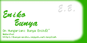 eniko bunya business card